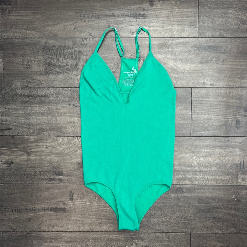 Free People Green Bodysuit